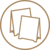 Brown Kraft Table Tents - Self-assembly Templates 1 Icon