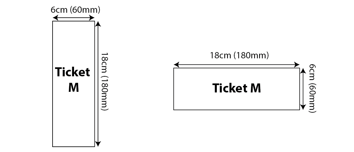 Express Tickets/Vouchers - Ticket M (180x60mm) 180x60mm 01 Image