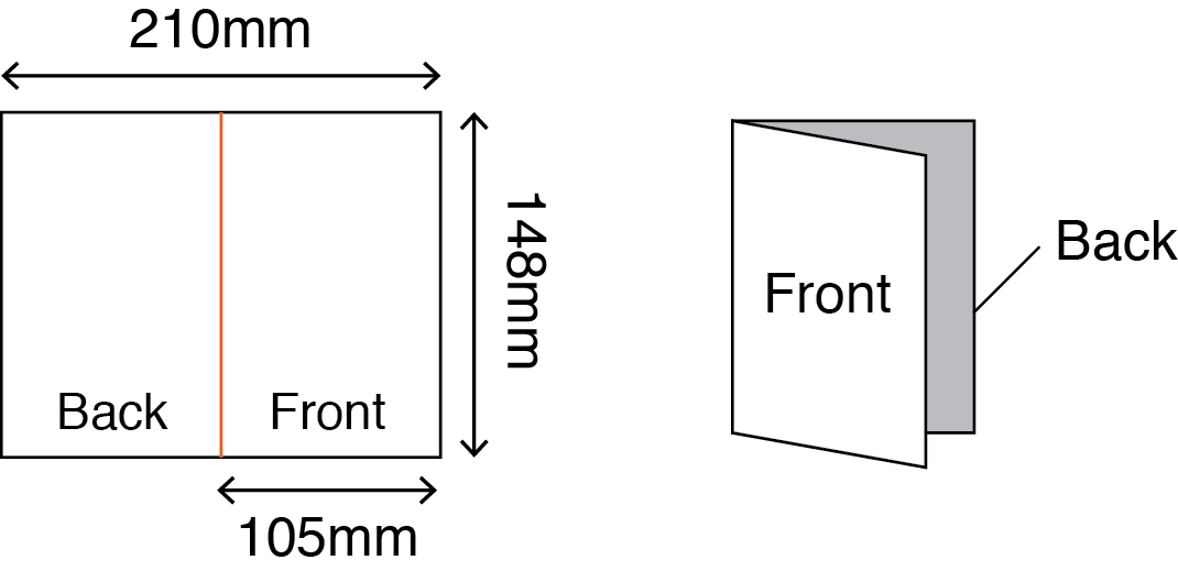 Standard Greeting Cards - A6 Book Fold 210x148mm 01 Image