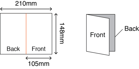 Standard Greeting Cards - A6 Book Fold 210x148mm 01 Image