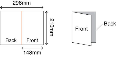 Standard Greeting Cards - A5 Book Fold 296x210mm 01 Image