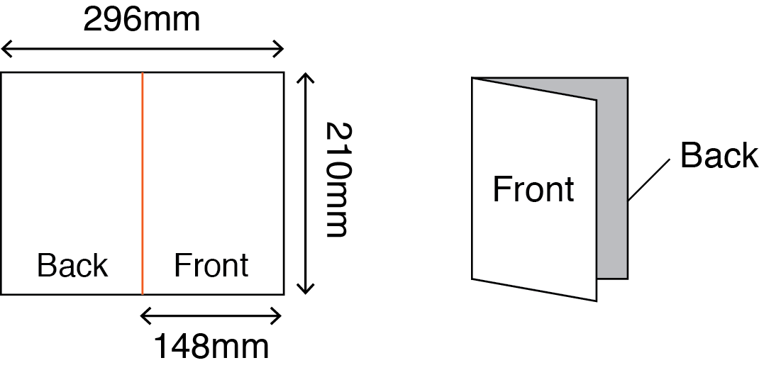 Standard Greeting Cards - A5 Book Fold 296x210mm 01 Image