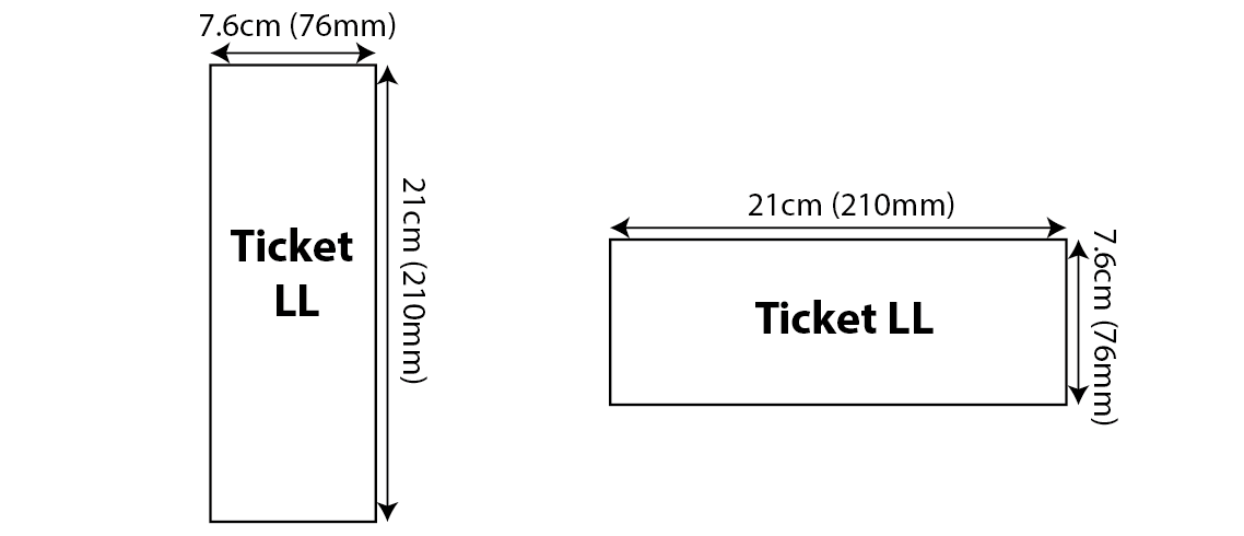 Express Tickets/Vouchers - Ticket LL (210x76mm) 210x76mm 01 Image