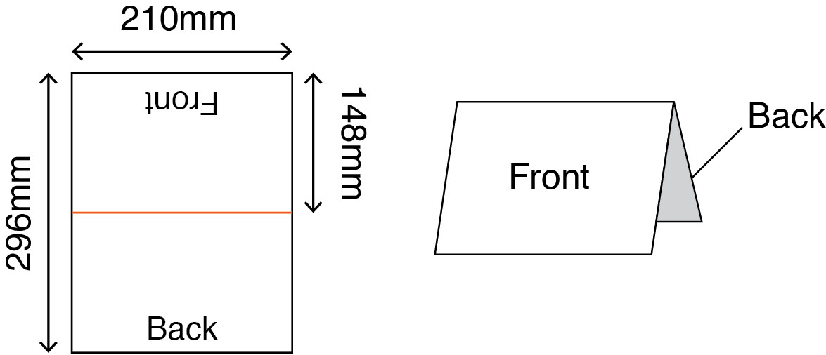 Standard Greeting Cards - A5 Tent Fold 210x296mm 01 Image