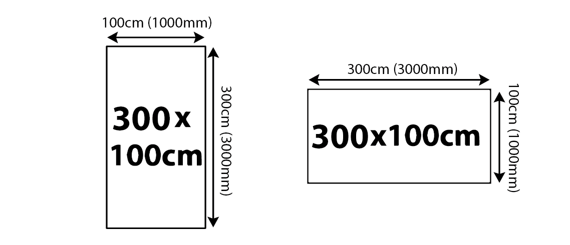 Custom Printed Banners - 300 x 100cm 1000x3000mm 01 Image
