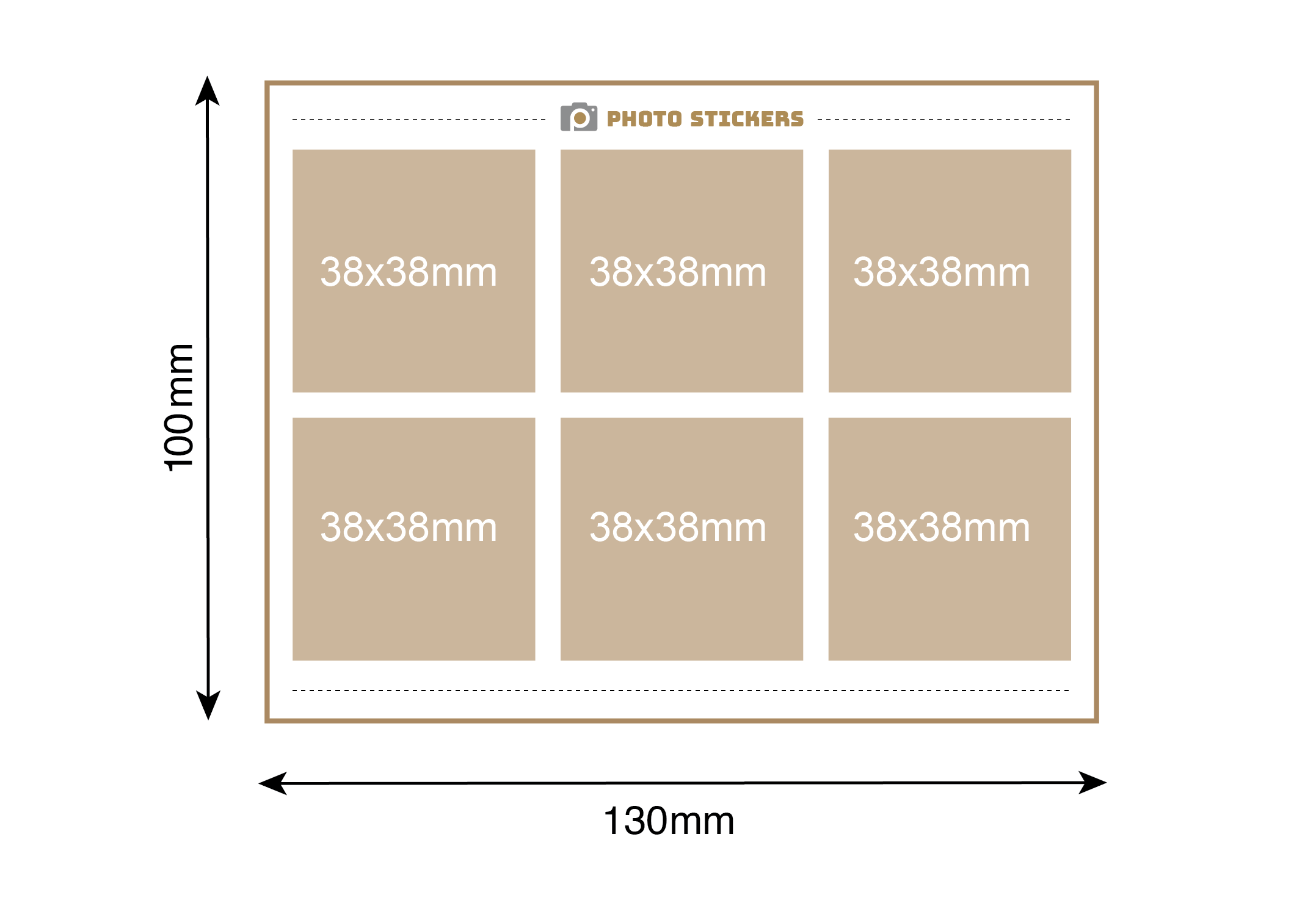 Photo Stickers - Square Stickers (130x100mm) 130x100mm 01 Image