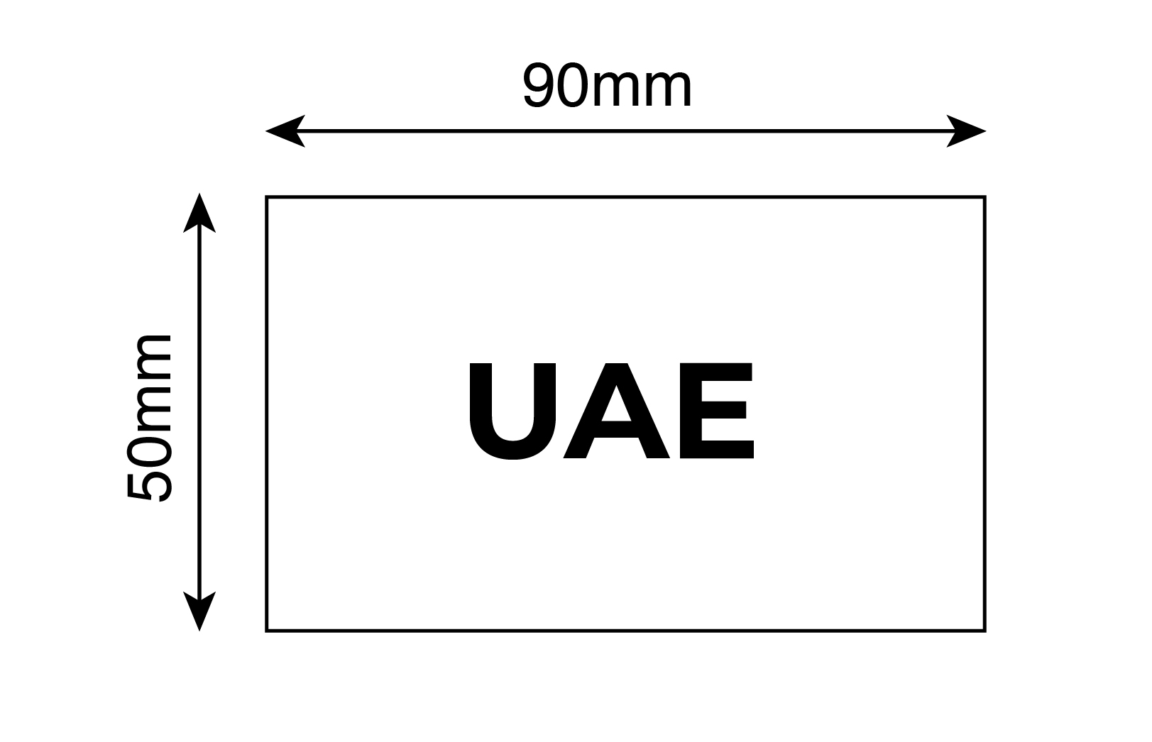 Gold Foil Black Cards - UAE (90x50) Standard 90x50mm 01 Image